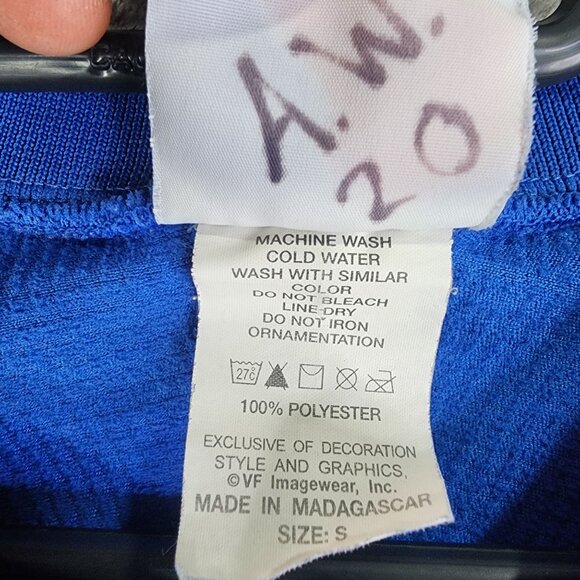 Mens Majestic Blue Pullover Shirt Crew Neck Long Sleeve Size S - Picture 7 of 12